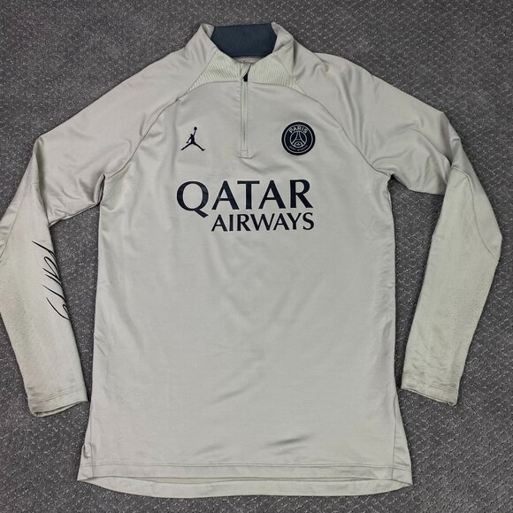 Nike Jordan Paris Saint Germain Training Top Shirt Jacket Qatar Men's Medium - Picture 1 of 12